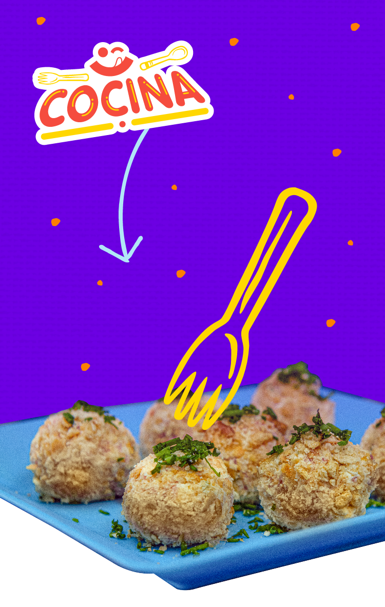 Saladitas® bolitas de jamón y queso 